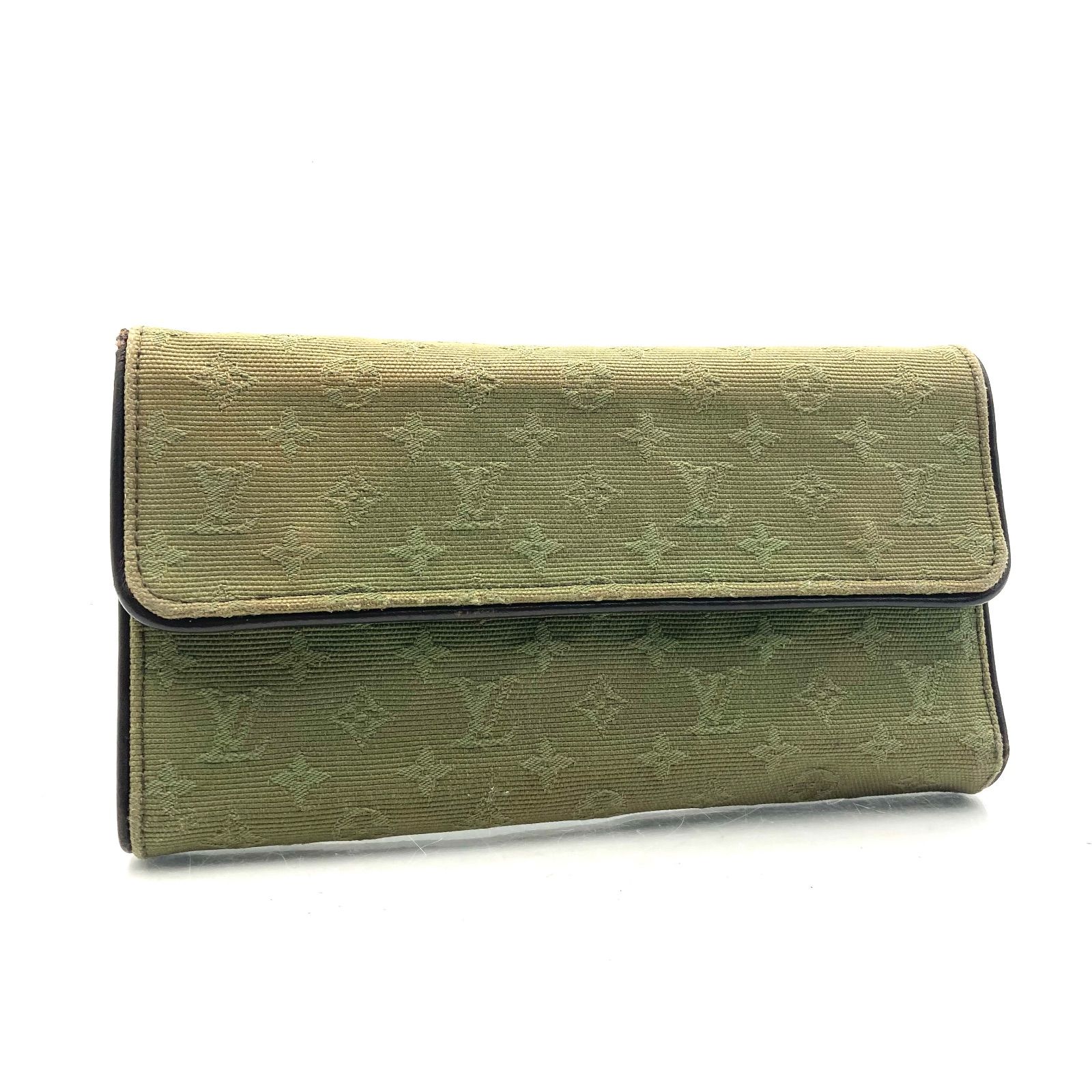 LOUIS VUITTON ルイヴィトン モノグラムミニ カーキ ポルトトレゾール 