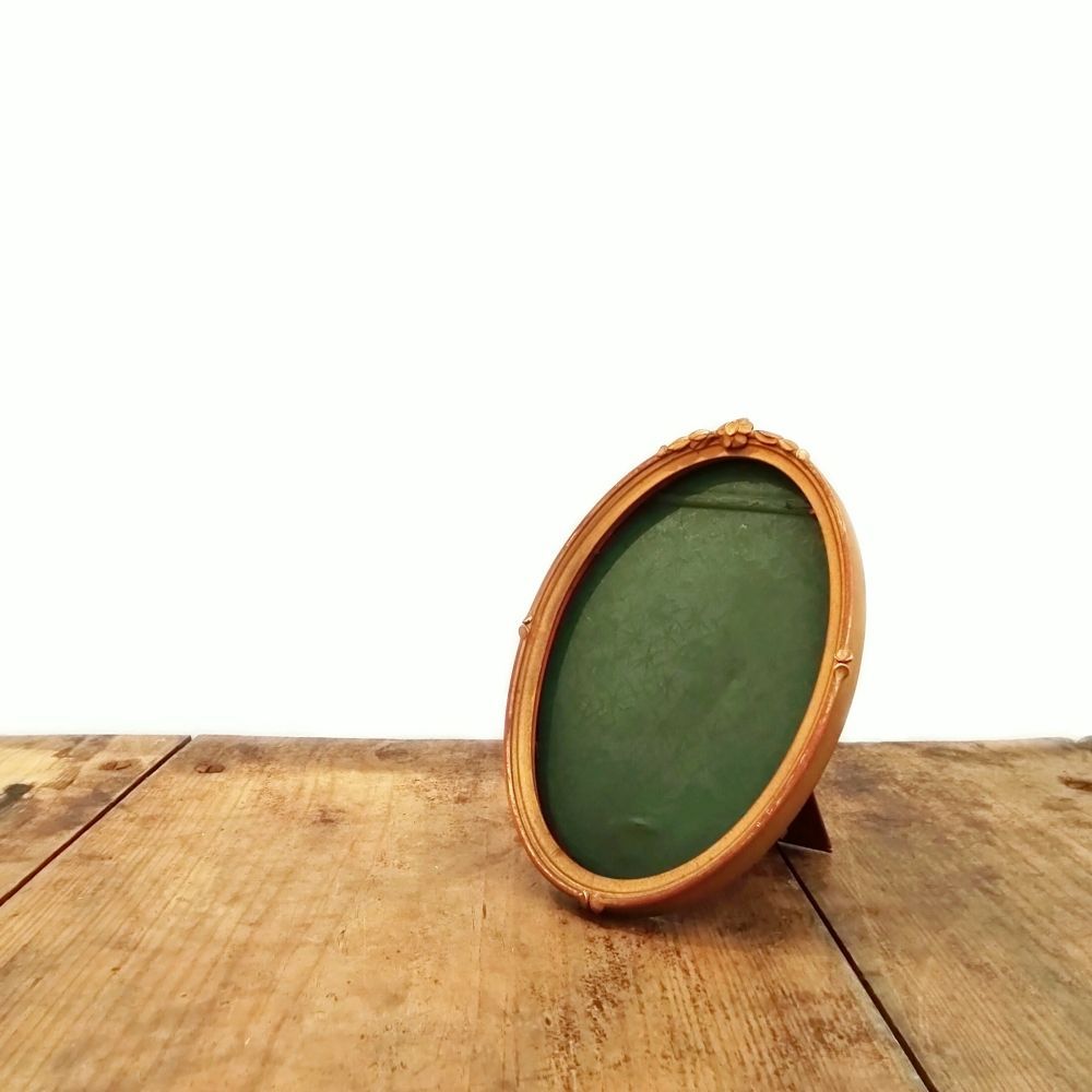 フランス アンティーク 19世紀後半 写真立て オーバルフォトフレーム 楕円額 額縁 インテリア ブロカント 骨董