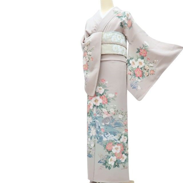 百華❀Y4204◇美品 作家物落款 手描き友禅 手縫い仕立て 正絹 訪問着