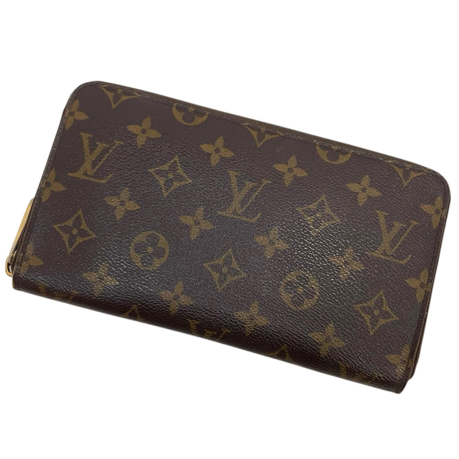 LOUIS VUITTON ルイ ヴィトン ジッピーオーガナイザー モノグラム ラウンドファスナー長財布 M 62581 ブラウン
