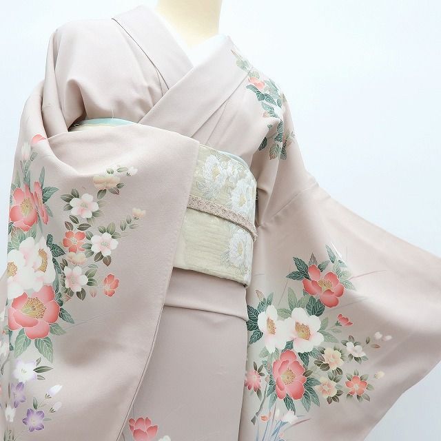 百華❀Y4204◇美品 作家物落款 手描き友禅 手縫い仕立て 正絹 訪問着