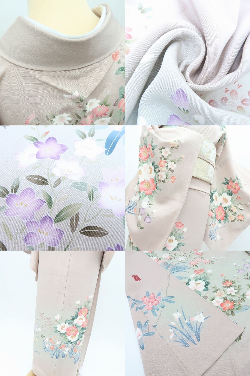 Y-204◇美品 正絹 手描き友禅 手縫い仕立て 訪問着 着物 Y-204◇美品 正絹 手描き友禅 手縫い仕立て 訪問着 着物