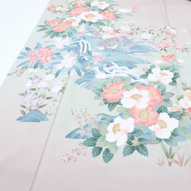 百華❀Y4204◇美品 作家物落款 手描き友禅 手縫い仕立て 正絹 訪問着