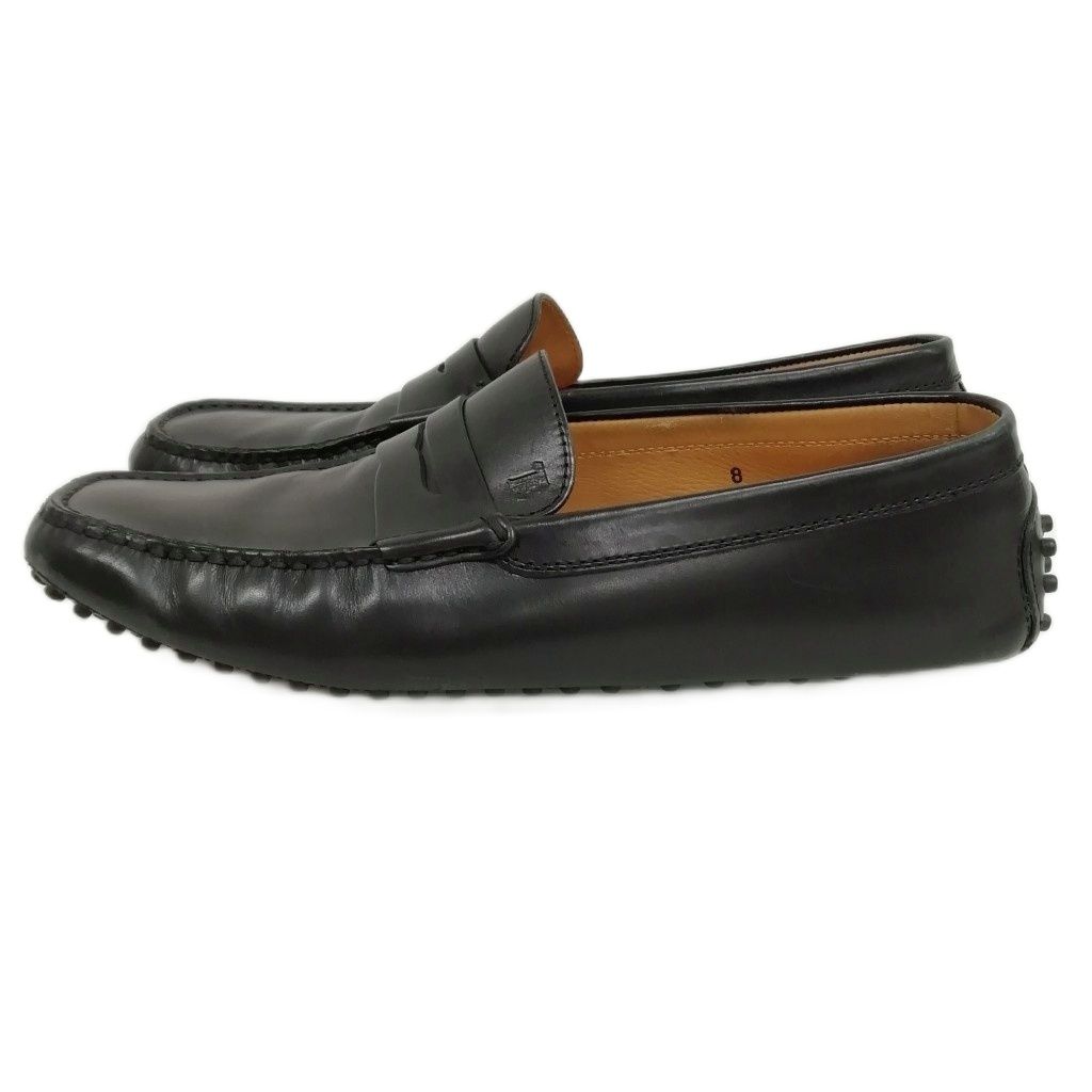 トッズ ドライビングシューズ スリッポン ローファー 黒 レザー イタリア製 トッズ ドライビングシューズ スリッポン ローファー 黒 レザー イタリア製