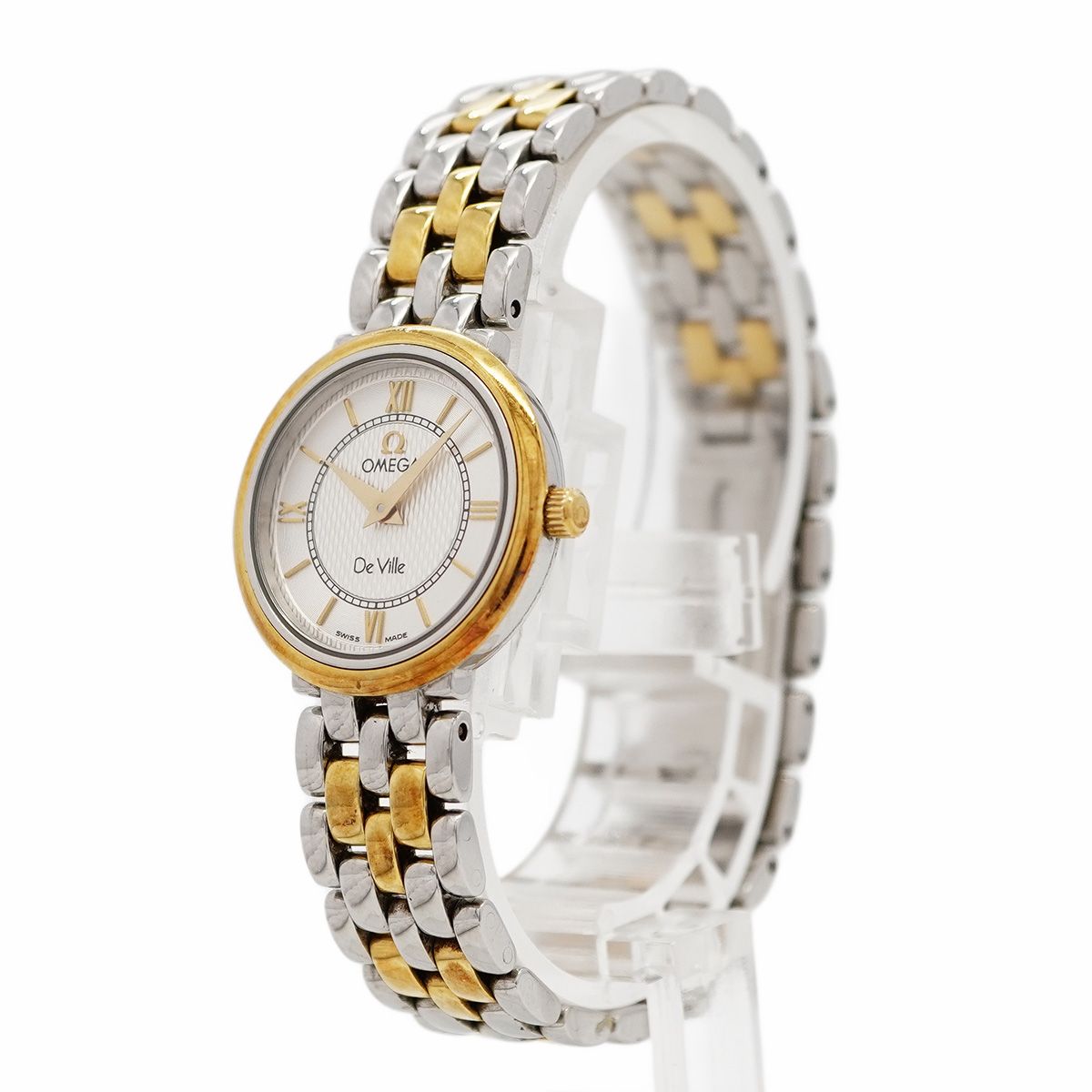 5 wwp 0146 オメガ デ ヴィル 7374.31 シルバー文字盤 腕時計 レディース