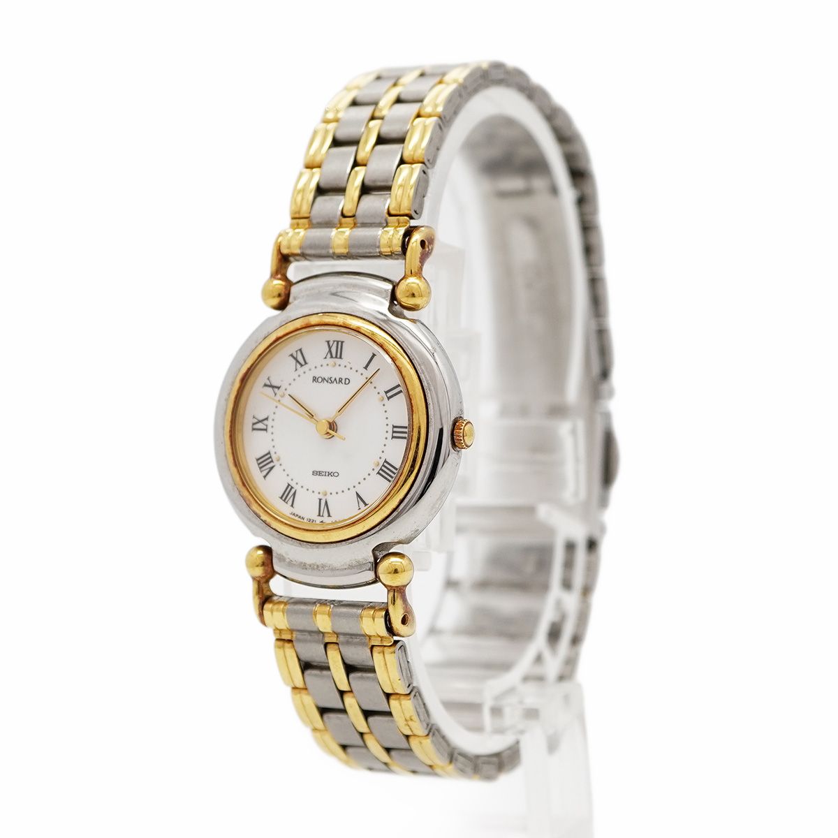 5 wwp 0147 セイコー ロンサール 1221-0150 白文字盤 腕時計 レディース