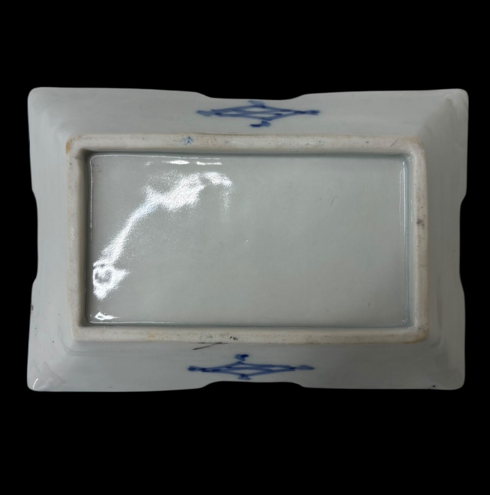 2客セット】 色絵 竹 金彩 四角皿 時代物 角皿 変形皿 小皿 取り皿