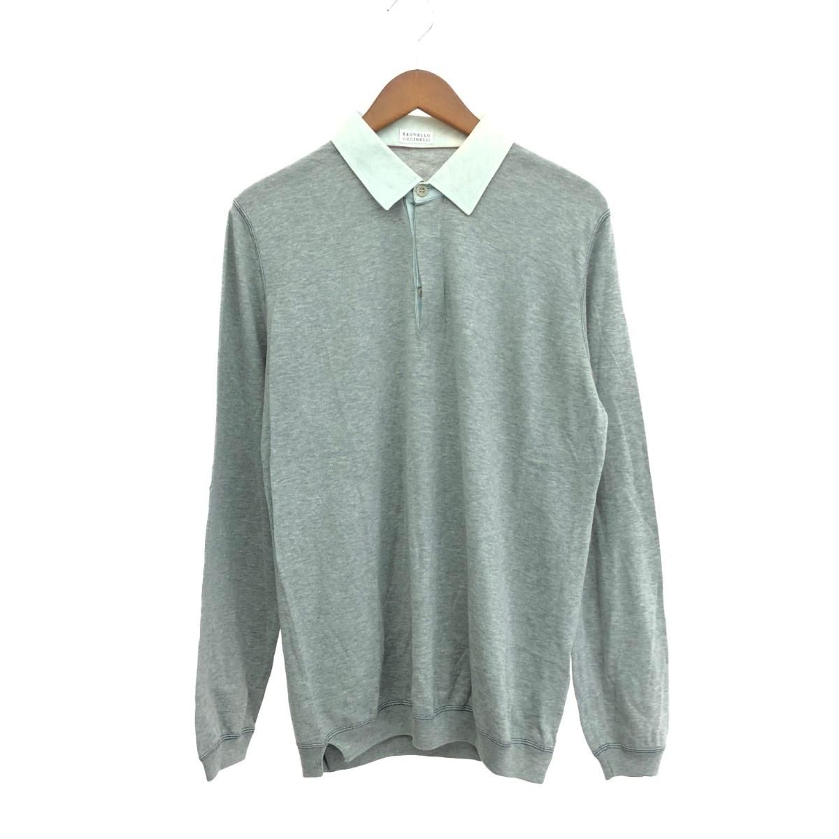 BRUNELLO CUCINELLI ブルネロクチネリ 襟切替ポロシャツ サイズ:サイズ