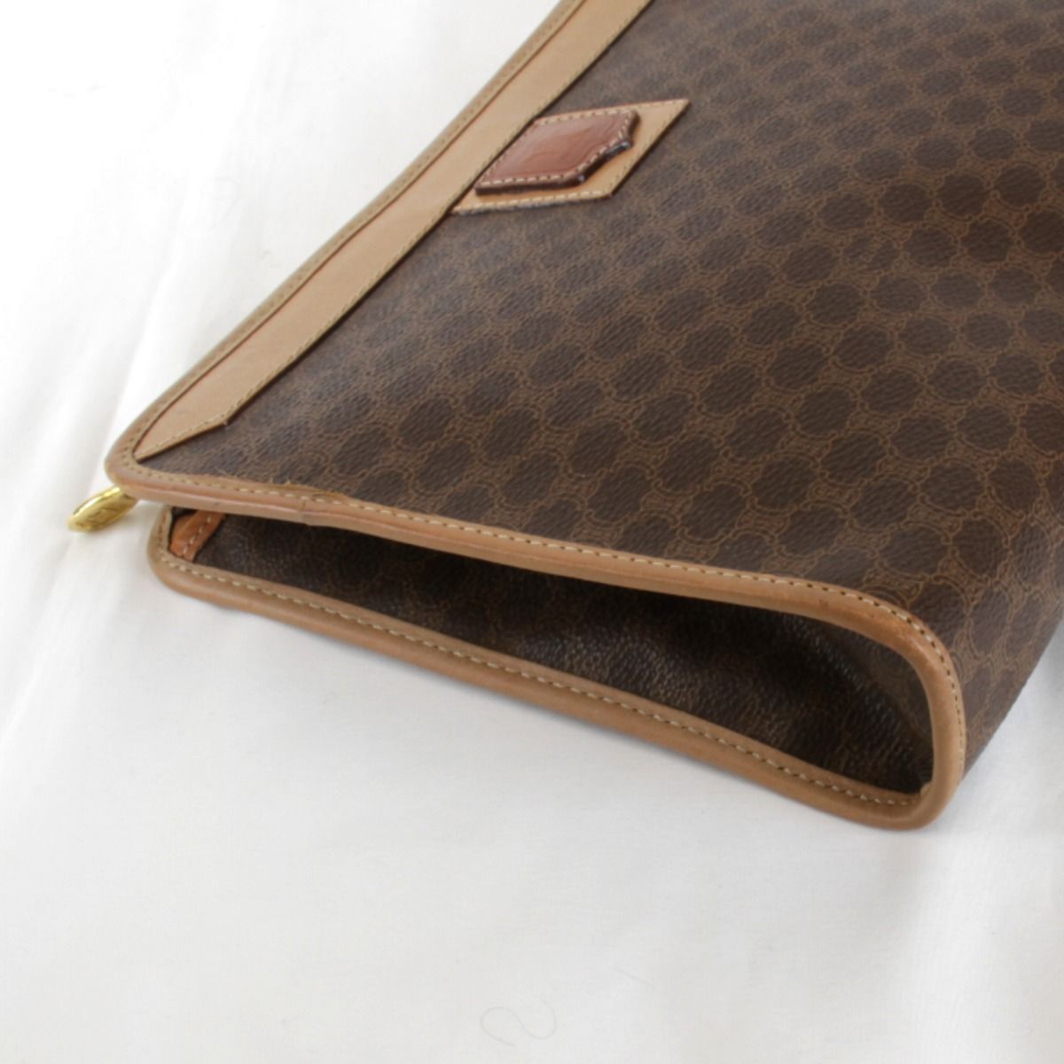  セリーヌ マカダム クラッチバッグ PVCコーティングキャンバス ブラウン クラッチバッグ バッグ