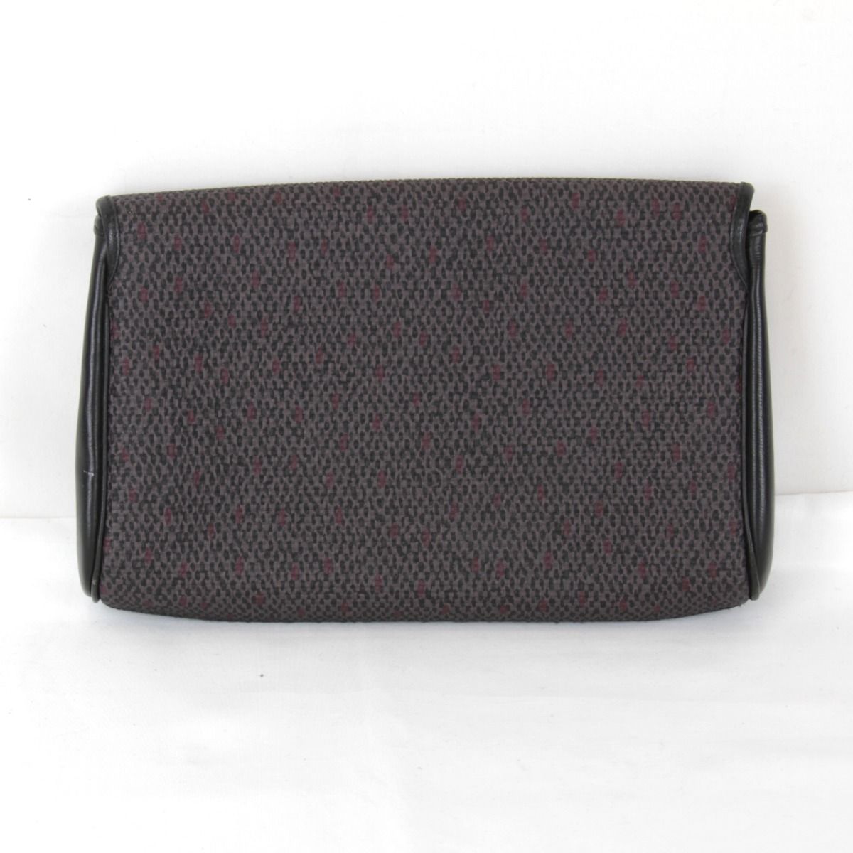 イヴ サンローラン クラッチバッグ レザー キャンバス パープル