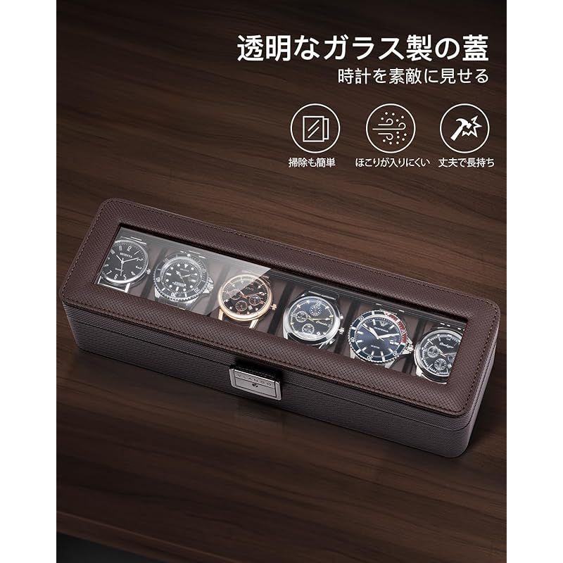 新品】 Vlando 腕時計ケース PU製 男性 収納ボックス アクセサリー