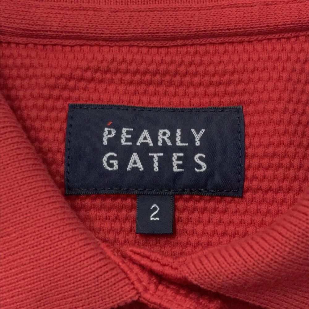 サイズ：2 PEARLY GATES パーリーゲイツ 2022年 半袖ポロシャツ レッド