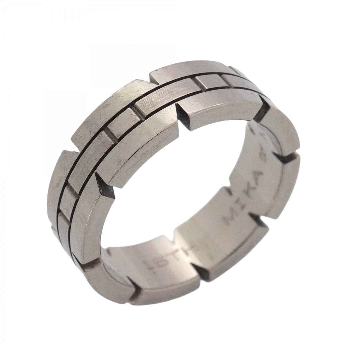 5 jpb 0228 カルティエ リング タンクフランセーズ K 18 WG ホワイトゴールド ＃54 レディース