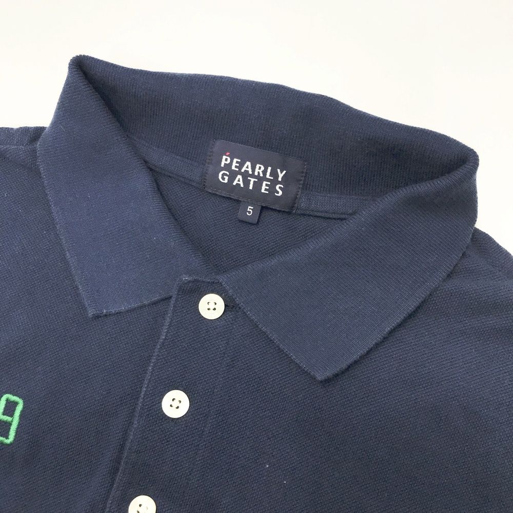 サイズ：5 PEARLY GATES パーリーゲイツ 半袖ポロシャツ ニコちゃん