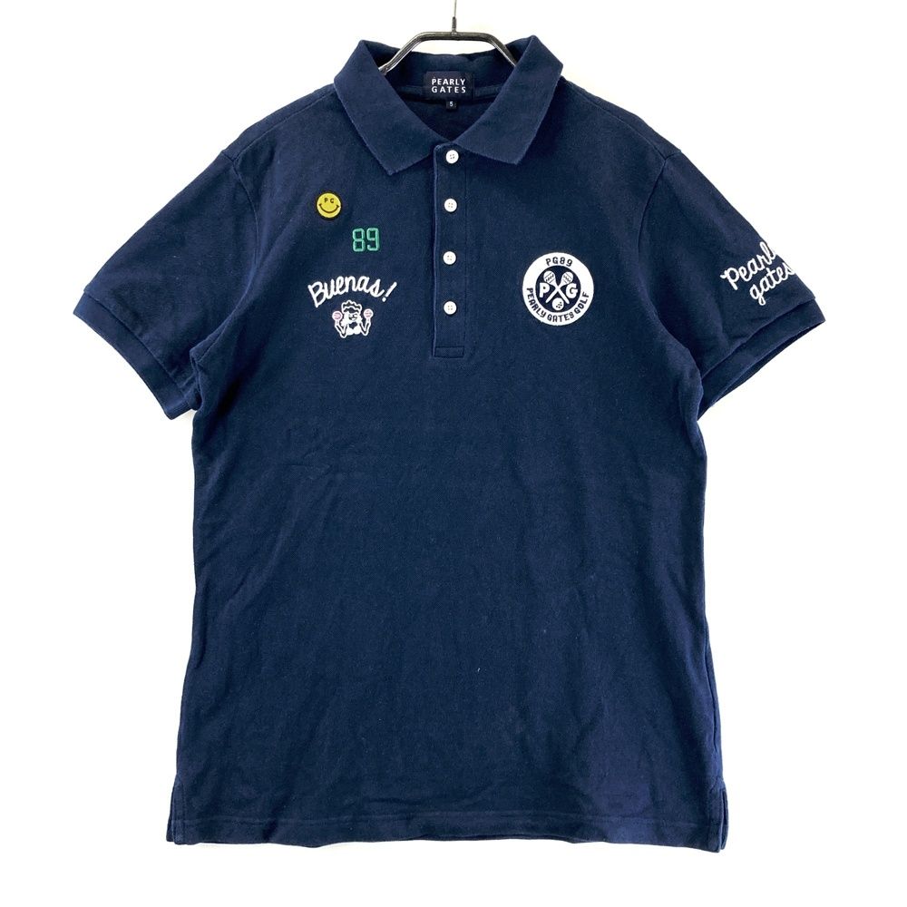 サイズ：5 PEARLY GATES パーリーゲイツ 半袖ポロシャツ ニコちゃん