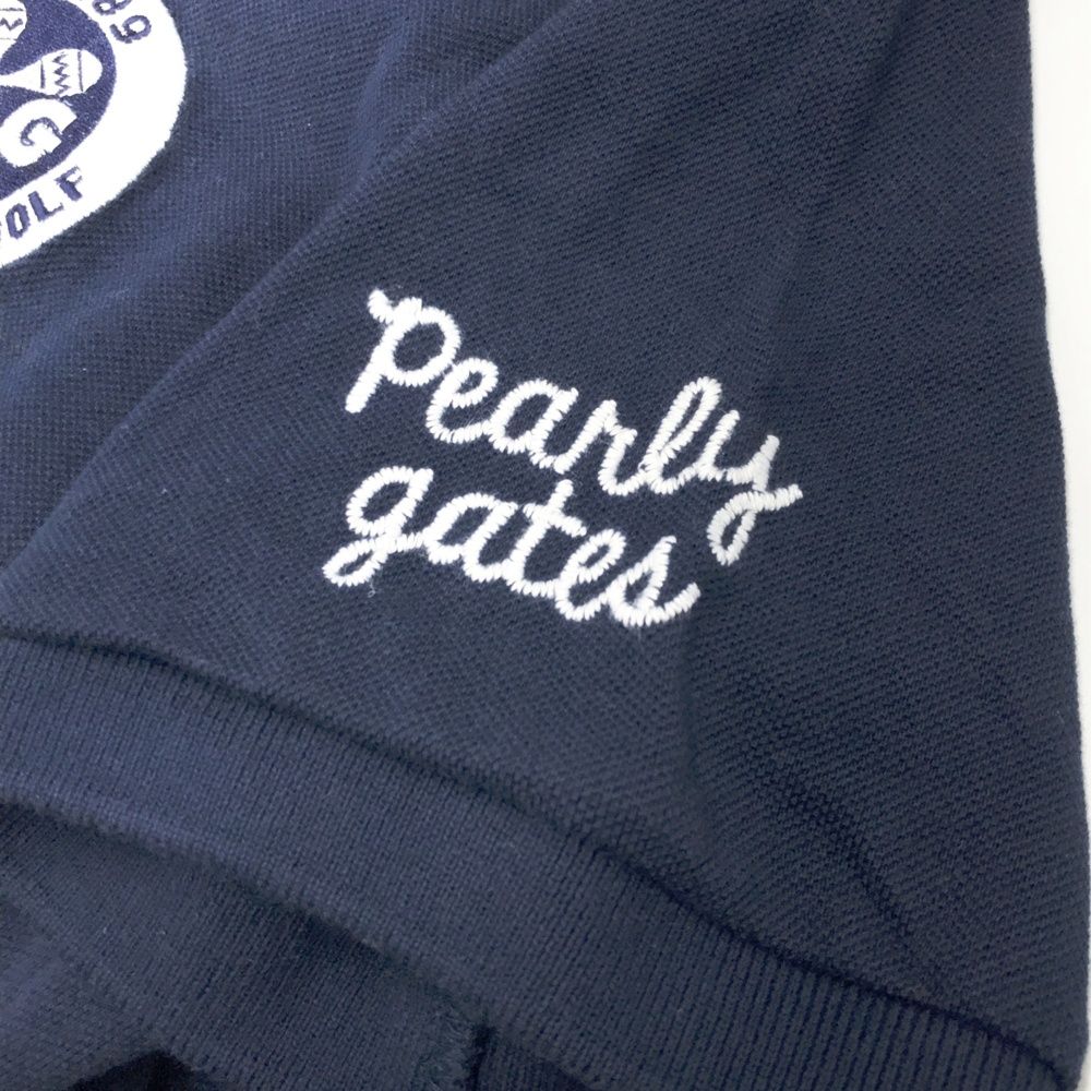 PEARLY GATES パーリーゲイツ　ロゴ　ニコちゃん　セットアップ　メンズ サイズ：5 PEARLY GATES パーリーゲイツ 半袖ポロシャツ ニコちゃん