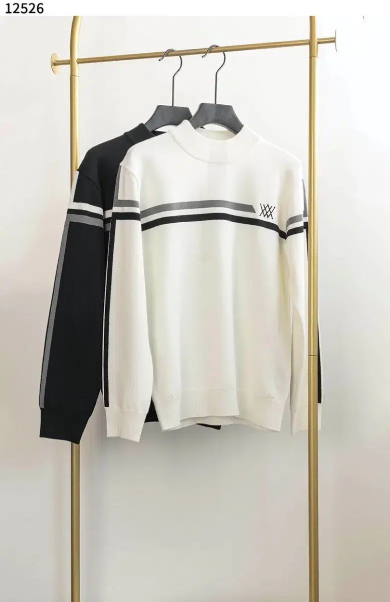 A メンズ モックネック ハイネック ニット