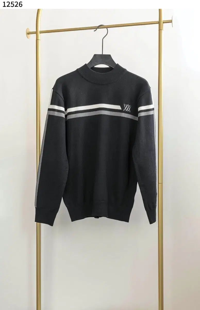 A メンズ モックネック ハイネック ニット