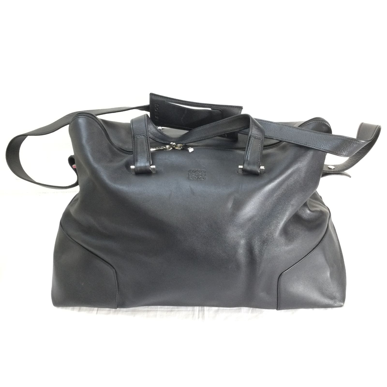 LOEWE ロエベ アナグラム ボストンバッグ トラベルバッグ 旅行バッグ 鞄 ブラック メンズ ファッション 男女兼用 ショルダーバッグ 2 way エントルピー