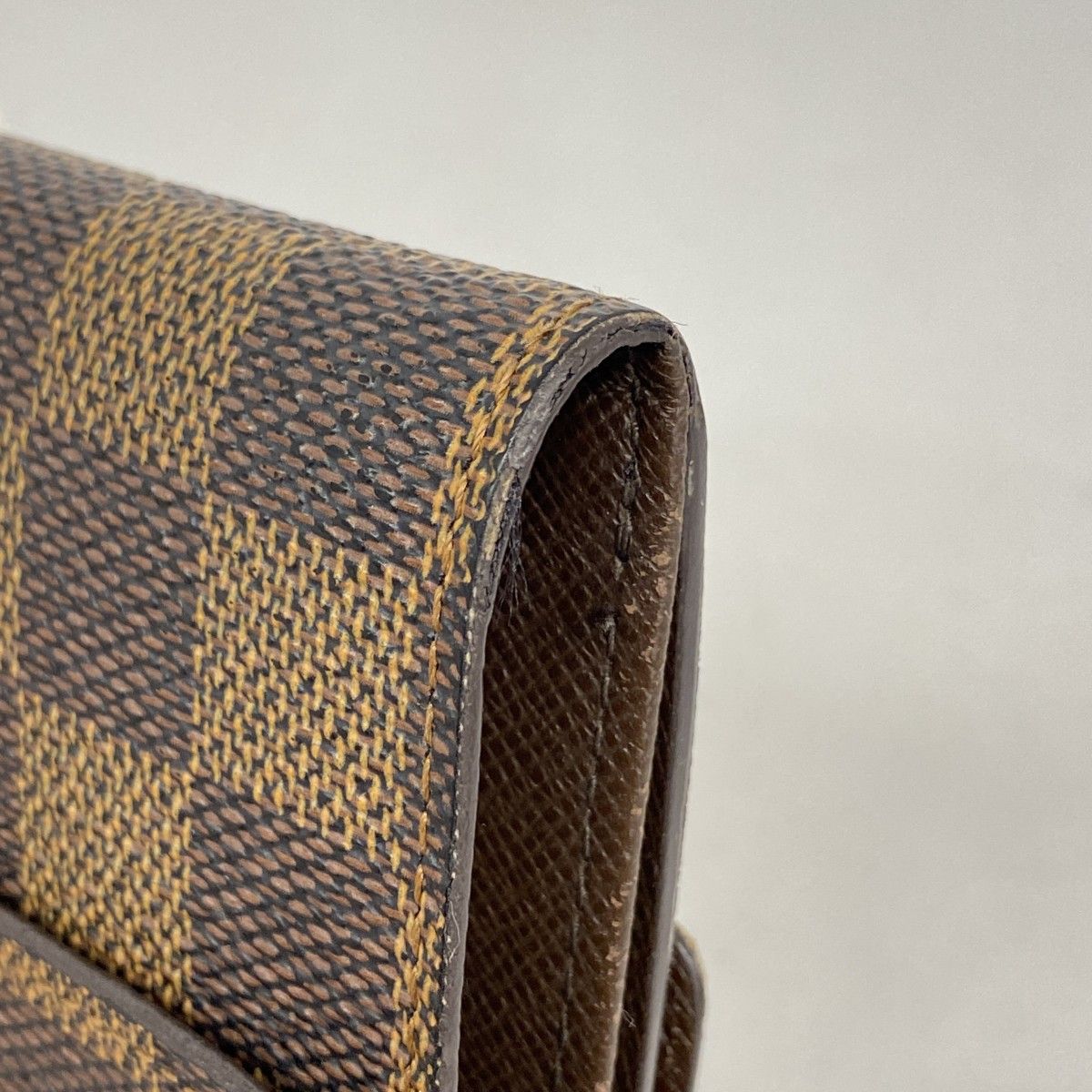 5pb2652】ルイヴィトン 三つ折り財布 ダミエ ポルトモネビエカルト