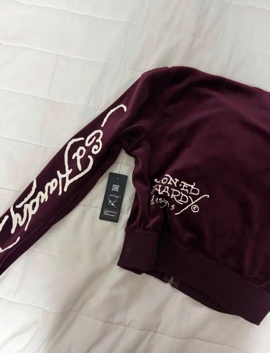 Ed Hardy エドハーディー ツアーベルベット フードジップアップ