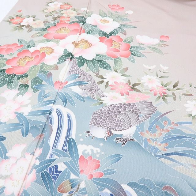 百華❀Y4204◇美品 作家物落款 手描き友禅 手縫い仕立て 正絹 訪問着