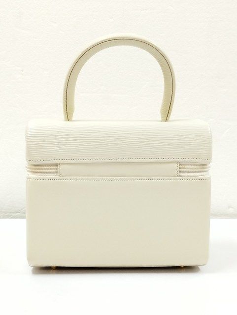 I 966 HANAE MORI ハナエモリ バニティバッグ ホワイト リボン