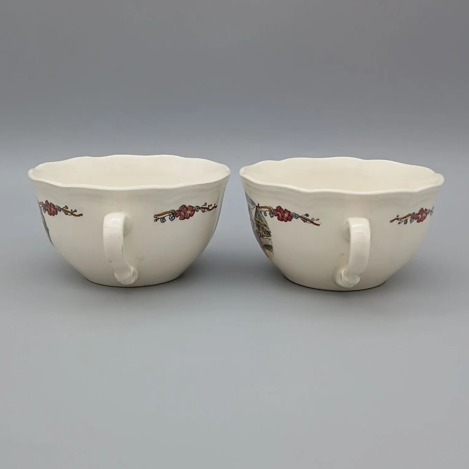 サルグミンヌ 花リム オベルネ OBERNAI ティー カップ＆ソーサー ペア