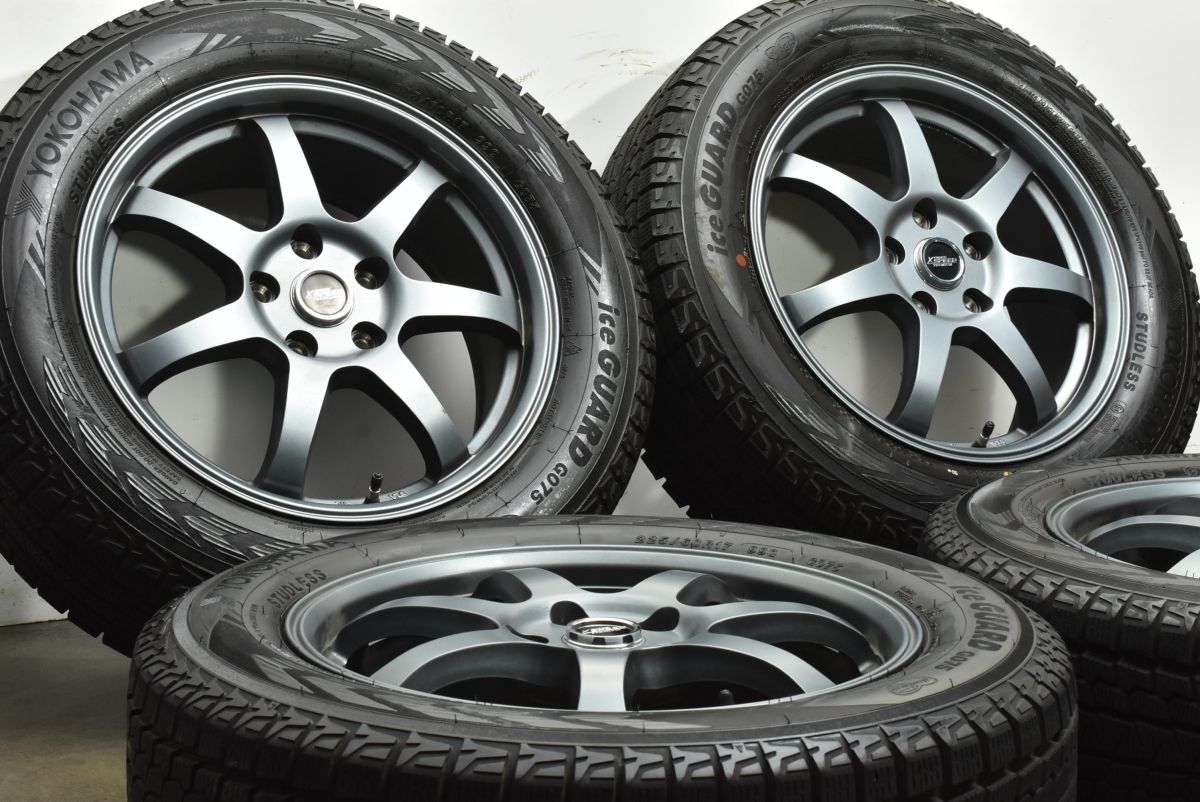 バリ溝 クロススピード 17 in 7 J 55 PCD 114 3 アイスガードG 075 225 60 R カローラクロス エクストレイル CX 30 フォレスター