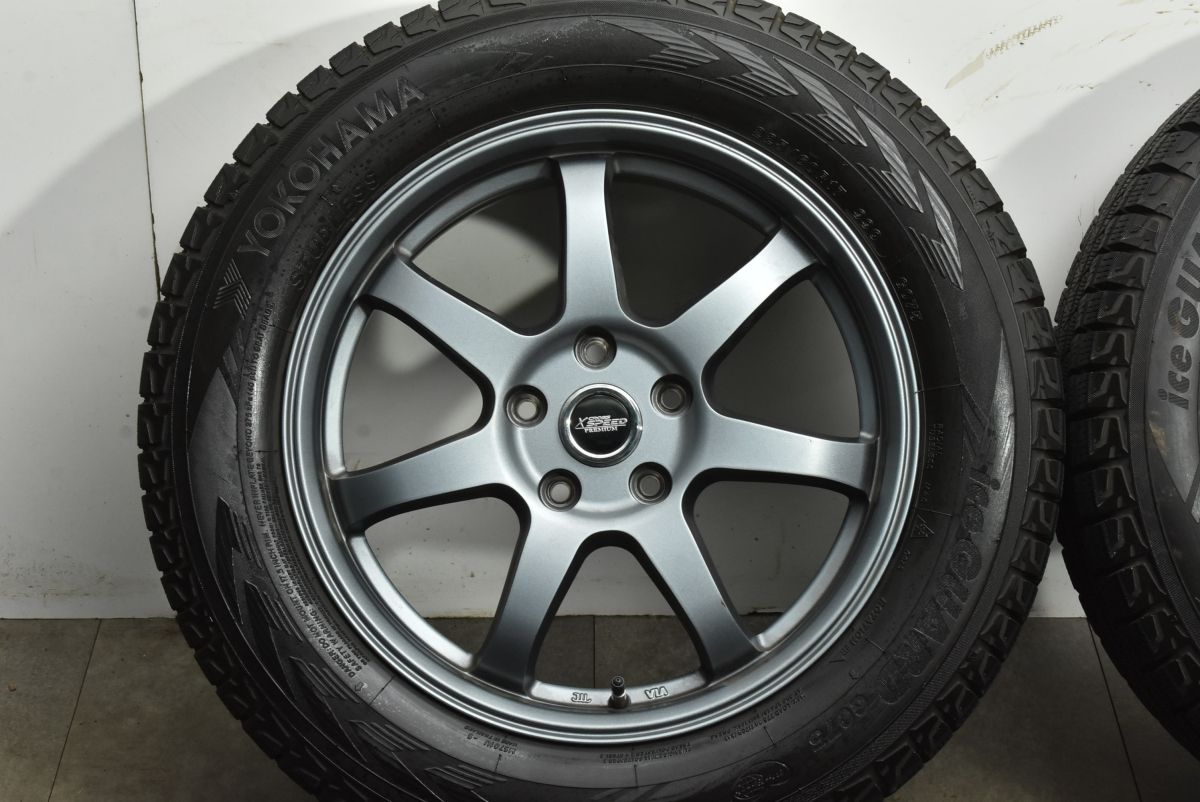  バリ溝 クロススピード 17 in 7 J 55 PCD 114 3 アイスガードG 075 225 60 R カローラクロス エクストレイル CX 30 フォレスター 17インチ タイヤ ホイールセット