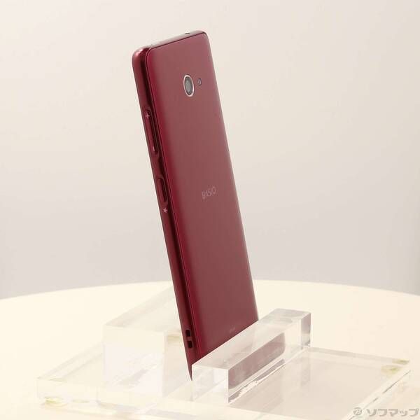 中古品〕 BASIO4 32GB ワインレッド KYV47SRU UQ mobile SIMフリー