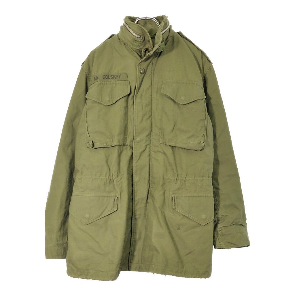 60年代 米軍実物 U.S.ARMY M-65 フィールドジャケット 2 nd ヴィンテージ ミリタリー オリーブ メンズ SMALL LONG 古着 V 9477