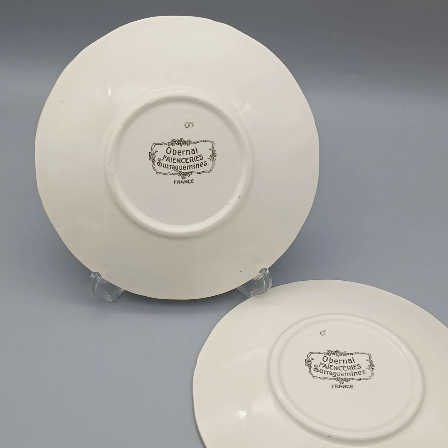 サルグミンヌ 花リム オベルネ OBERNAI ティー カップ＆ソーサー ペア
