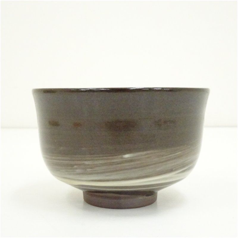 現川焼 豊瑞軒 十三代 横石臥牛造 白鷺文茶碗（共箱） 茶道 抹茶