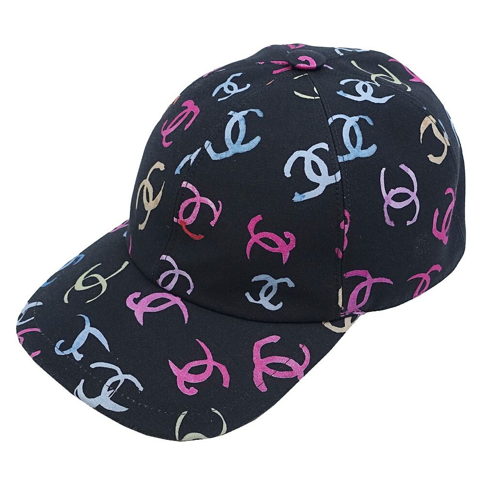 栄 シャネル 帽子 ベースボールキャップ ココマーク 2025 SS 黒色 マルチ 綿 女性 小物 ファッション 箱