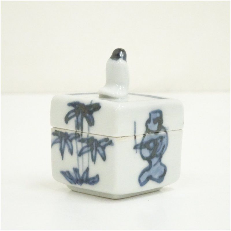 京焼 高野昭阿弥造 有馬筆香合（共箱） 茶道具 茶道 香道 香道具