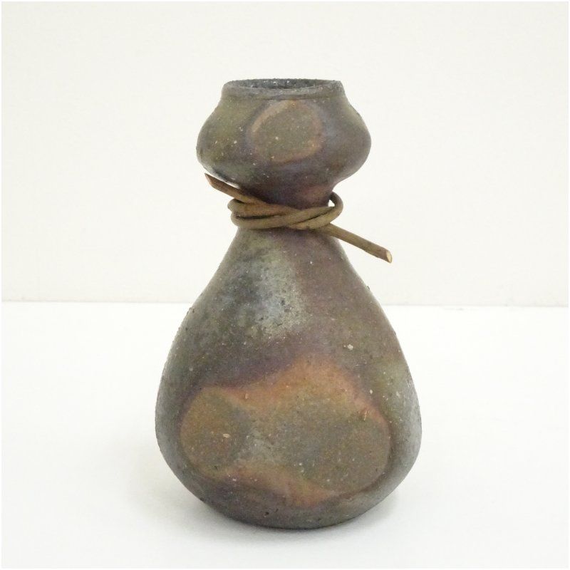 備前焼 脇本博之造 瓢掛花入（共箱） 花入れ 茶道 茶道具 花瓶 花器