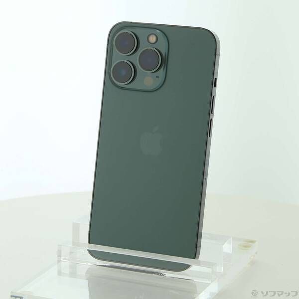 送料無料，人気 〔中古品〕 iPhone13 Pro 128GB アルパイングリーン MNDX3J／A SIMフリー【198】 スマートフォン本体
