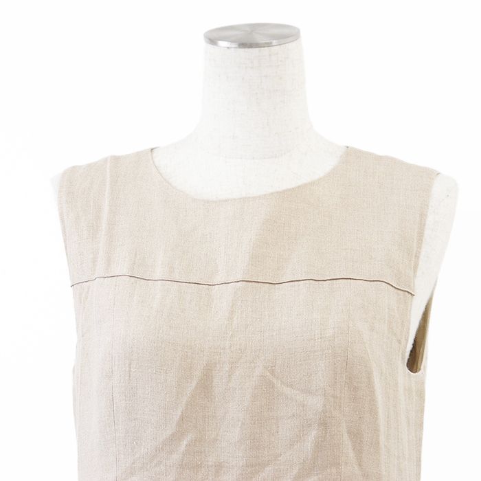 SALE】FOXEY フォクシー ノースリーブワンピース リネン100