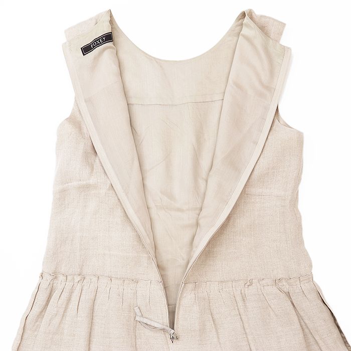 Foxey フォクシー　ノースリーブ　リネン　ワンピース SALE】FOXEY フォクシー ノースリーブワンピース リネン100