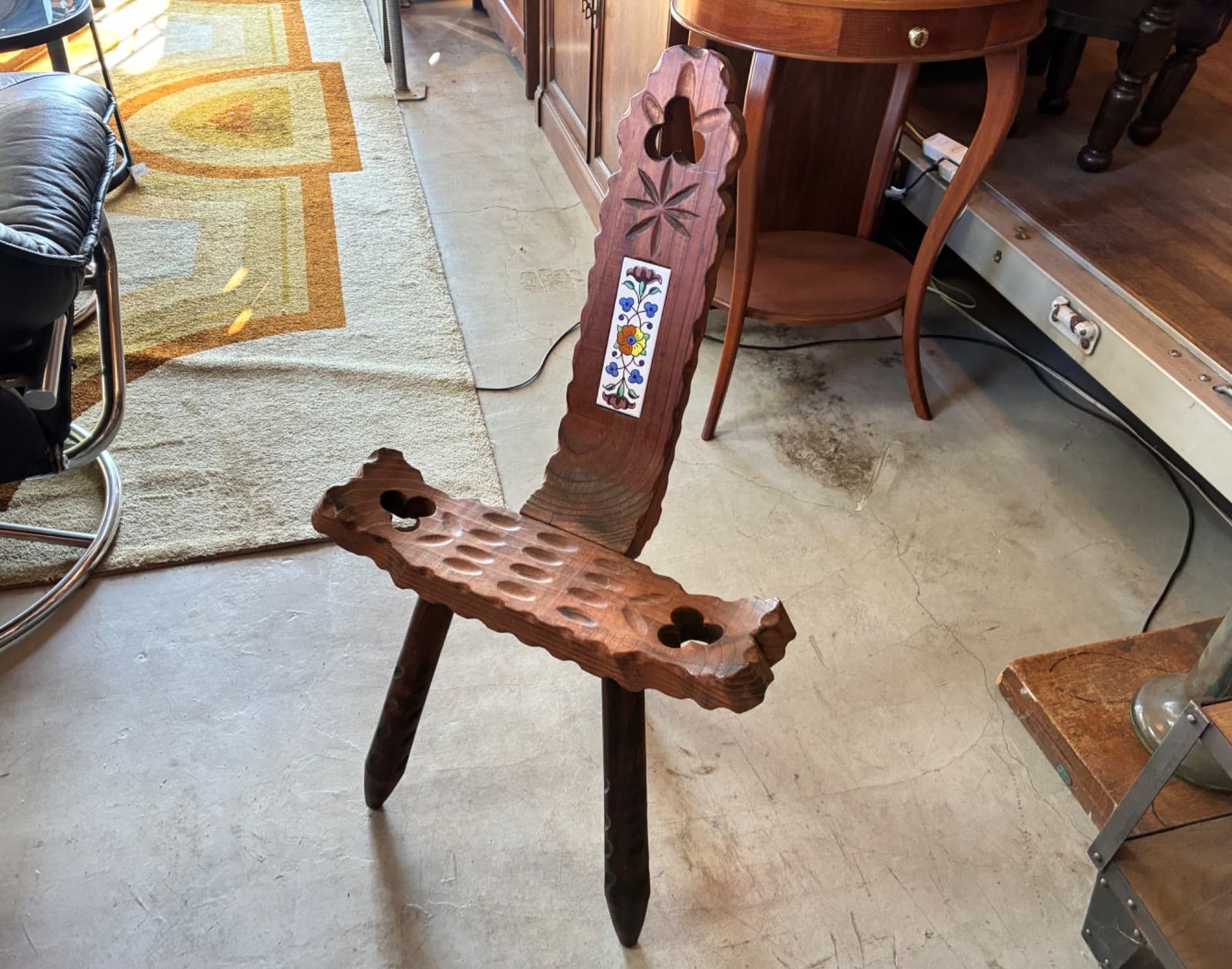 アンティーク レトロ シェファードチェア スツール 飾り椅子 インテリア