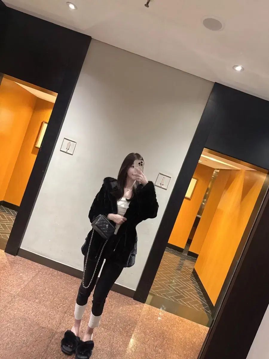 フェイクファー エコファー フード シャーリング ショート ジャケット