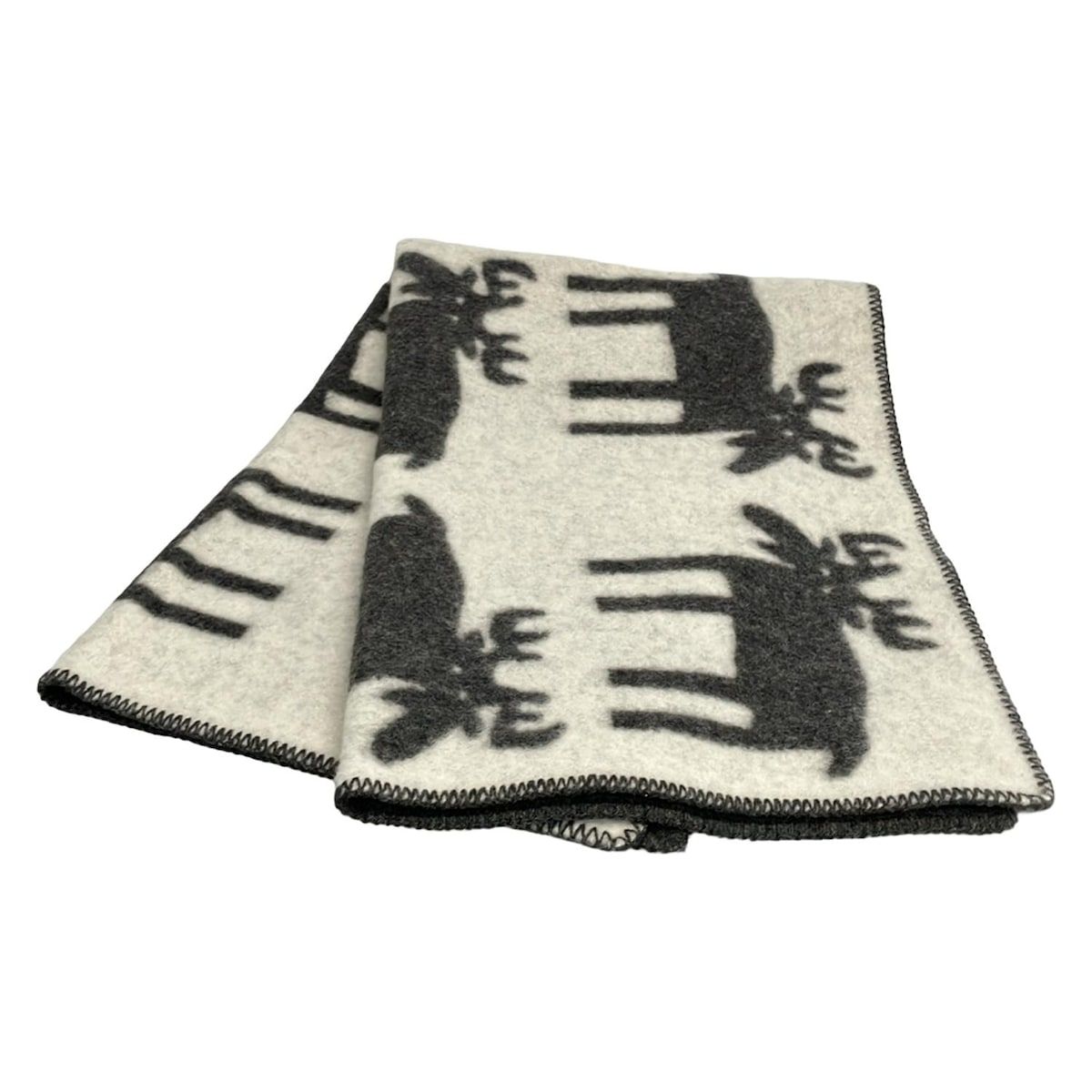 ROROS TWEED ロロスツイード ブランケット - ダークグレー×ライトグレー ウール