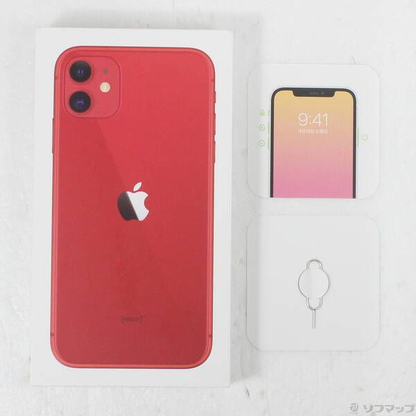 中古品〕 iPhone11 128GB プロダクトレッド MHDK3J／A SIMフリー【198