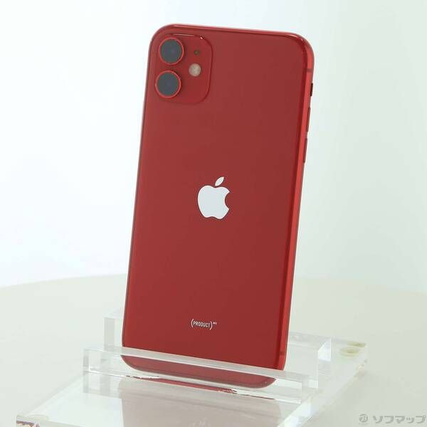 iPhone11 128GB RED（MHDK3J/A）SIMロックなし 中古品〕 iPhone11 128GB プロダクトレッド MHDK3J／A SIMフリー【198
