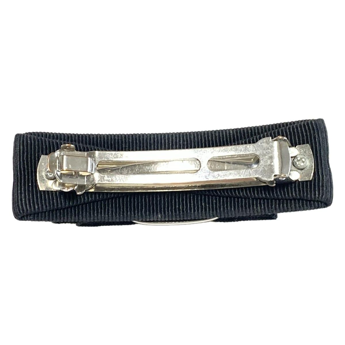 FERRAGAMO SalvatoreFerragamo サルバトーレフェラガモ バレッタ - 黒×シルバー×クリア ビーズ ヴァラ