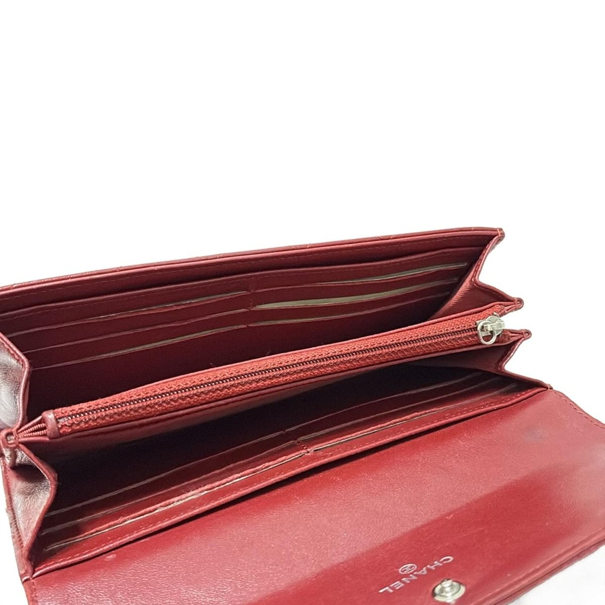 CHANEL(シャネル) 長財布 マトラッセ ボルドー シルバー金具