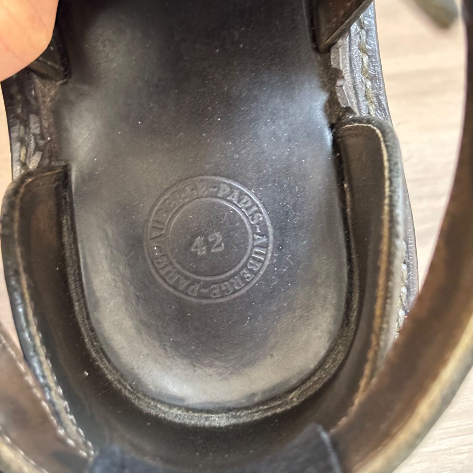 レザーサンダル ブラック