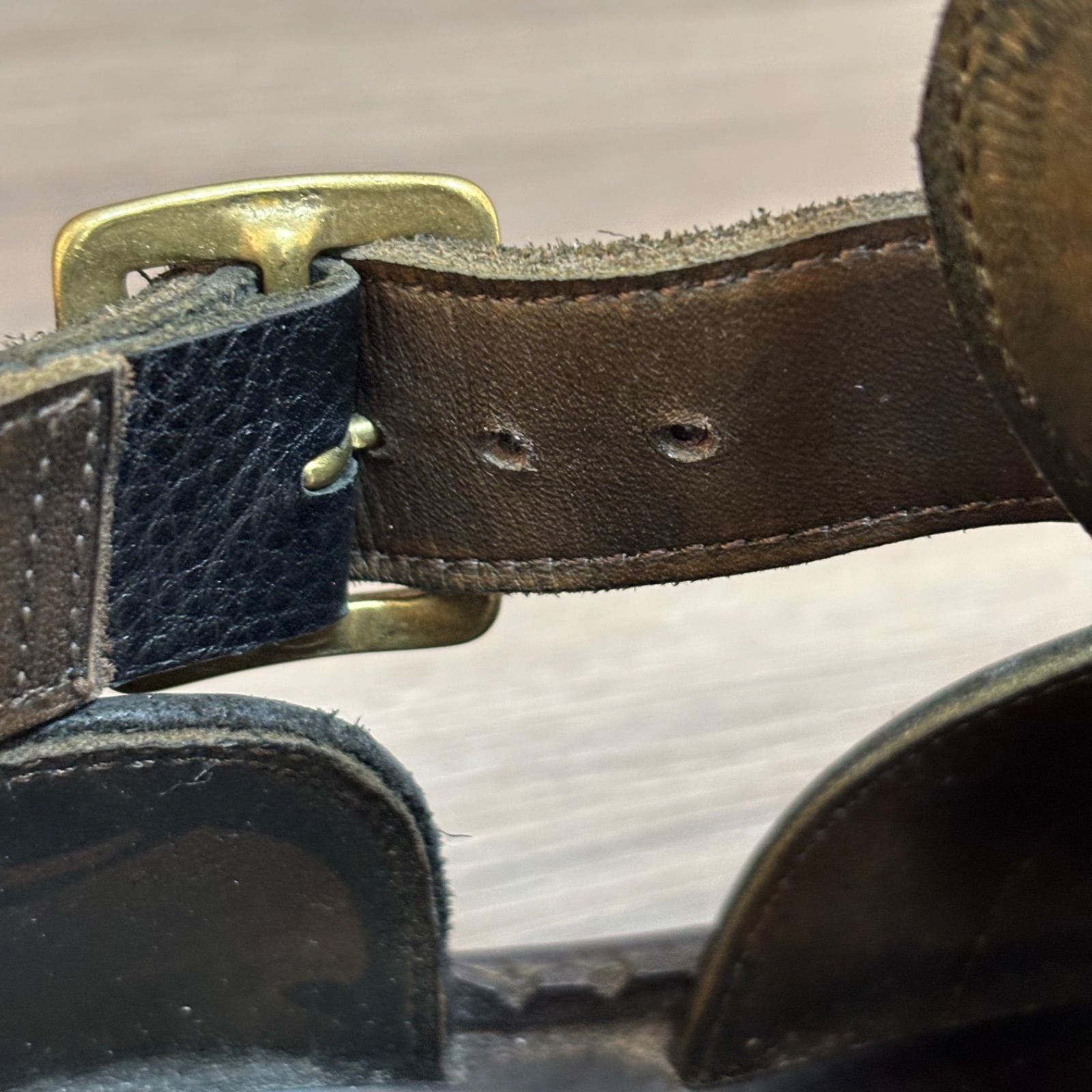  AUBERGE オーベルジュ レザーサンダル ブラック サイズ42 日本サイズ約26.5 cm サンダル サンダル