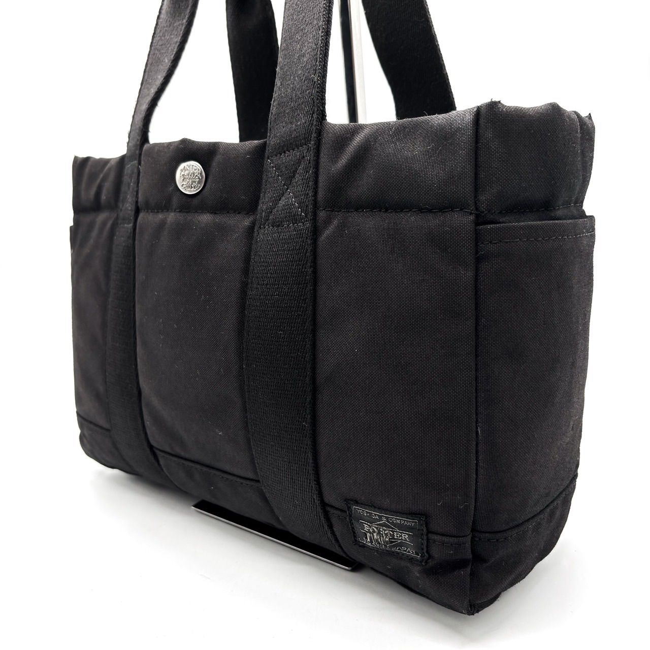 PORTER ポーター スモーキー ハンドバッグ トートバッグ ショルダーバッグ キャンバス ナイロン ブラック 黒色 ユニセックス 男女兼用 メンズ レディース